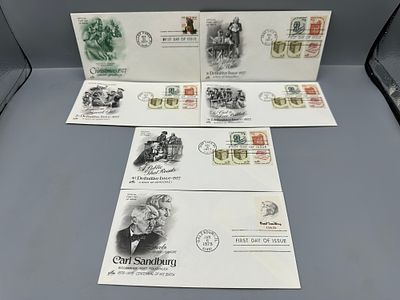 Six US 1977-1978 ArtCraft First Day Cover Collection, Scott #1581-1584, #1729 