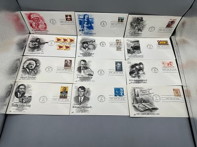 Twelve US 1979 Commemorative First Day Cover Collection, ArtCraft Cachets Condition PLEASE NOTE 