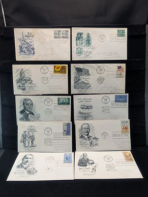 Ten US 1959-1961 Commemorative First Day Covers, Scott #1056-1189 Range Condition PLEASE NOTE 
