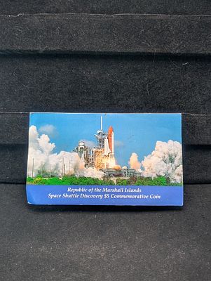 1988 Republic of the Marshall Islands Space Shuttle Discovery Five Dollar Commemorative Coin In OGP