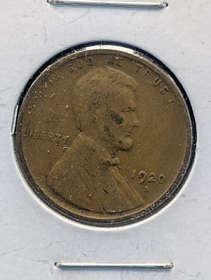 1920-S Lincoln Wheat Cent Condition PLEASE NOTE Some coins may have a grade on the package or 