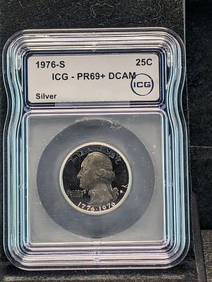 1976-S PROOF Washington Bicentennial 40% Silver Quarter - ICG Cert. PR69+ DCAM Condition PLEASE 