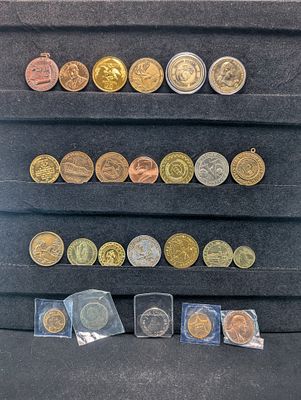 Grab Bag of Various Vintage Tokens Condition PLEASE NOTE Some coins may have a grade on the 