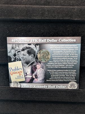 1968-D Kennedy 40% Silver Half Dollar in Information Display w/ COA Condition PLEASE NOTE Some 