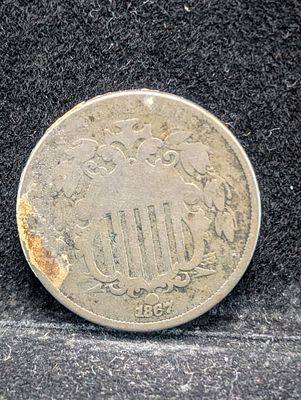 1867 w/ No Rays Shield Nickel w/ Damage Condition PLEASE NOTE Some coins may have a grade on 