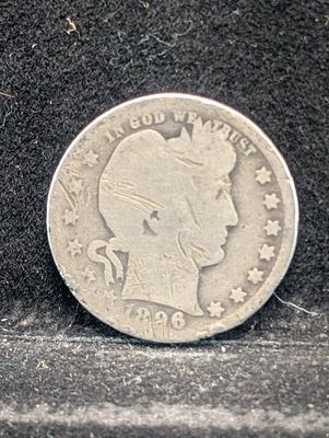 1896-O Barber Silver Quarter w/ Scratches Condition PLEASE NOTE Some coins may have a grade on 