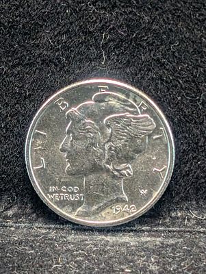 1942 Mercury Silver Dime Condition PLEASE NOTE Some coins may have a grade on the package or in 