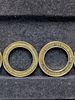 Grab Bag of Various Brass Casino Gaming Collector's Tokens - Outer Ring Only Missing Center Image - 2