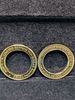 Grab Bag of Various Brass Casino Gaming Collector's Tokens - Outer Ring Only Missing Center Image - 3