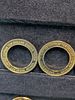 Grab Bag of Various Brass Casino Gaming Collector's Tokens - Outer Ring Only Missing Center Image - 4