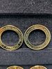 Grab Bag of Various Brass Casino Gaming Collector's Tokens - Outer Ring Only Missing Center Image - 5