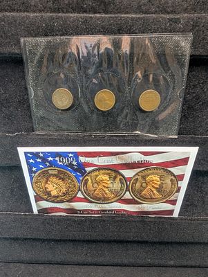 1909 One Cent Collection in Circulated Condition - 1909 Indian Head Cent, 1909 Lincoln Wheat 