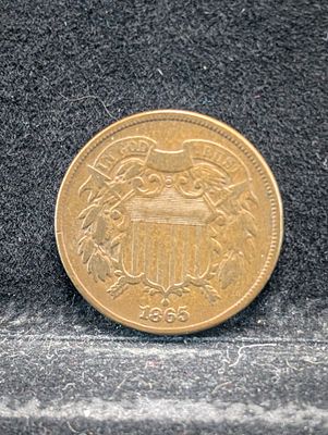 1865 Two Cent Piece Condition PLEASE NOTE Some coins may have a grade on the package or in the 