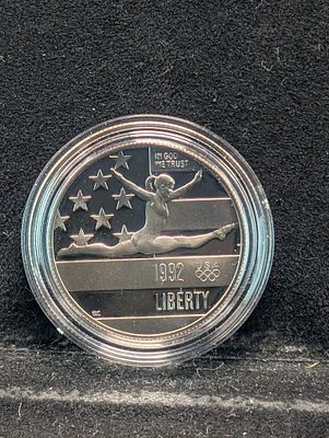 1992-S PROOF Atlanta Olympics - Gymnastics Commemorative Half Dollar in 