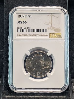 1979-D Susan B. Anthony Dollar - NGC MS66 Condition PLEASE NOTE Some coins may have a grade on 