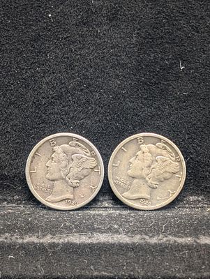 1920-D & 1928-S Mercury Silver Dimes. 1920-D &amp; 1928-S Mercury Silver Dimes Condition PLEASE 