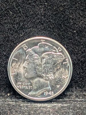 1943-D FSB Mercury Silver Dime Condition PLEASE NOTE Some coins may have a grade on the package 