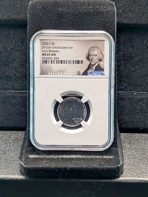 2024-P Jefferson Nickel - NGC MS67 6FS - Early Release Condition PLEASE NOTE Some coins may 