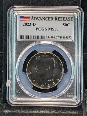 2023-D Kennedy Half Dollar - PCGS MS67 - Advanced Release Condition PLEASE NOTE Some coins may 