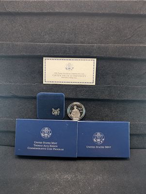 2004-P PROOF Thomas Alva Edison Commemorative 90% Silver Dollar in OGP w/ COA Condition PLEASE 