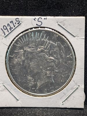 1927-S US Peace Silver Dollar Condition PLEASE NOTE Some coins may have a grade on the package 