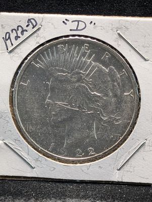 US 1922-D Peace Silver Dollar Condition PLEASE NOTE Some coins may have a grade on the package 