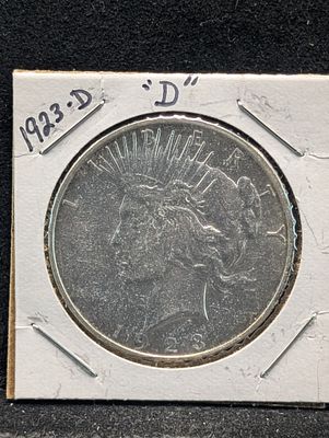1923-D US Peace Silver Dollar Condition PLEASE NOTE Some coins may have a grade on the package 