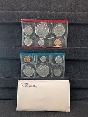 1977 P&D US Uncirculated Coin Set In OGP. 1977 P&amp;D US Uncirculated Coin Set In 
