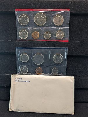1981 P&D US Mint Uncirculated Coin Set In OGP. 1981 P&amp;D US Mint Uncirculated Coin Set In 