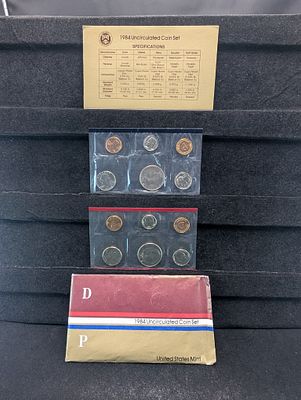 1984 P&D US Mint Uncirculated Coin Set in Original Government Packaging. 1984 P&amp;D US Mint 