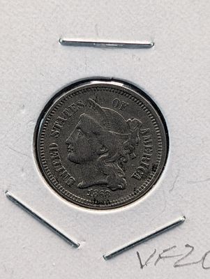 1868 Three Cent Nickel, Copper-Nickel Condition PLEASE NOTE Some coins may have a grade on the 