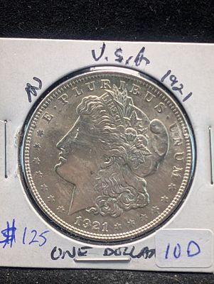 1921 Silver Morgan Dollar - Great Luster! Condition PLEASE NOTE Some coins may have a grade on 