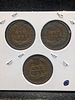 1890, 1895, & 1899 Indian Head Cents
Condition 
PLEASE NOTE Some coins may have a grade on the Image - 1