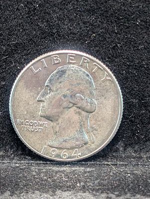 1964-D 90% Silver Washington Quarter, 62 Years old Condition PLEASE NOTE Some coins may have a 