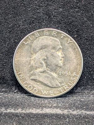 1951-S Benjamin Franklin Silver Half Dollar Condition PLEASE NOTE Some coins may have a grade 