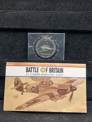 1990 Marshall Islands Battle of Britain $5 Commemorative Coin Condition PLEASE NOTE Some coins 