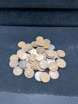 Fifty Unsearched Wheat Cents Condition PLEASE NOTE Some coins may have a grade on the package 