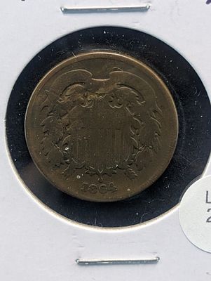 1864 Two Cent Piece. Condition PLEASE NOTE Some coins may have a grade on the package or in the 