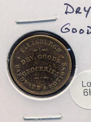 Civil War Token. Pittsburgh Dry Goods. "United We Stand. Divided We Fall.". Civil War Token. 