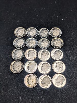 (19) Various Dates Proof Roosevelt Dimes - All "S" Mint Marks Condition PLEASE NOTE Some coins 