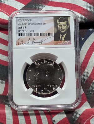 2025-D Kennedy Half Dollar - NGC MS67 w/ Signature Case Condition PLEASE NOTE Some coins may 