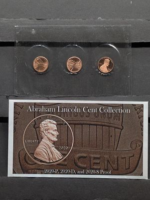 Abraham Lincoln Shield Cent Collection - 2020-P&D and S-PROOF. Abraham Lincoln Shield Cent 