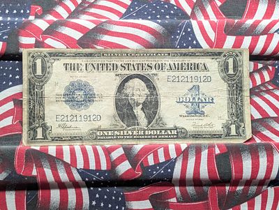 Large 1923 Series $1.00 Silver Certificate Horse Blanket Condition PLEASE NOTE Some coins may 