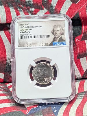 2024-P Jefferson Nickel - NGC MS67 6FS - Early Release Condition PLEASE NOTE Some coins may 
