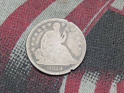 1839-O w/ NO Drapery Seated Liberty Die w/ Rim Clips Condition PLEASE NOTE Some coins may have 
