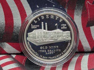 2006-S PROOF San Francisco Old Mint Commemorative 90% Silver Dollar in Government 