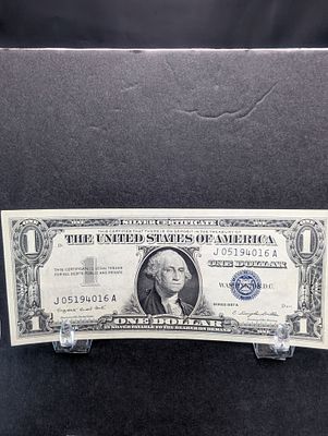1957-A Blue Seal $1 Silver Certificate, GEM CRISP UNC Condition PLEASE NOTE Some coins may have 
