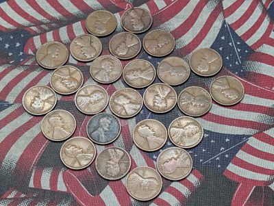 (25) 1911-P Lincoln Wheat Cents Condition PLEASE NOTE Some coins may have a grade on the 