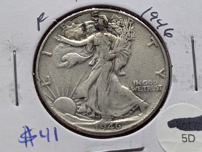1946 Silver Walking Liberty Half Dollar - WWII Era! Condition PLEASE NOTE Some coins may have a 