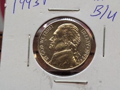 1993-P Jefferson Nickel Condition PLEASE NOTE Some coins may have a grade on the package or in 